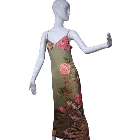 Whimsical Fairycore Women's Small Babydoll Romantic Delicate Floral Maxi Dress - Picture 6 of 11